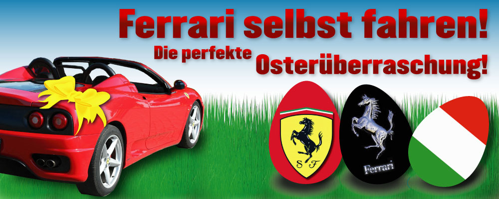 Mieten Sie einen Ferrari zum selbst fahren oder mitfahren